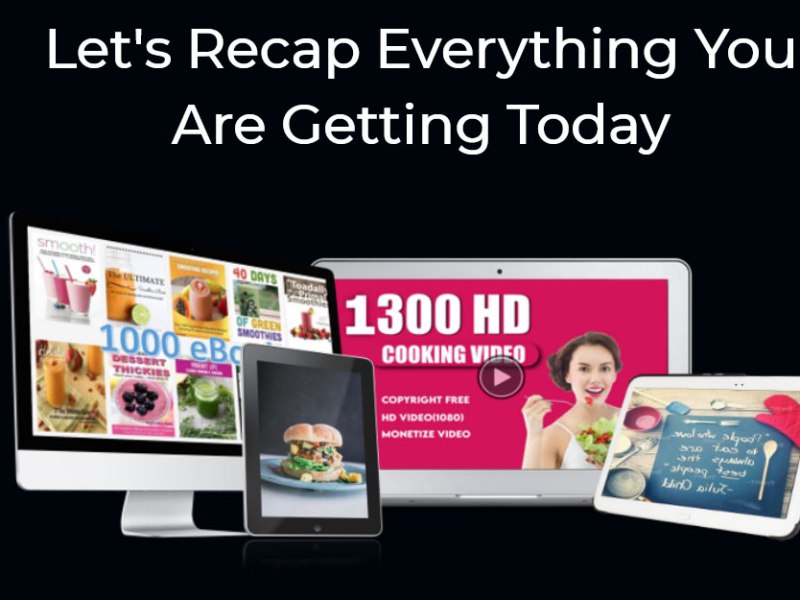 1300 Cooking Video Recipes Review, OTOs, Bonus Demo – Lifetime Access