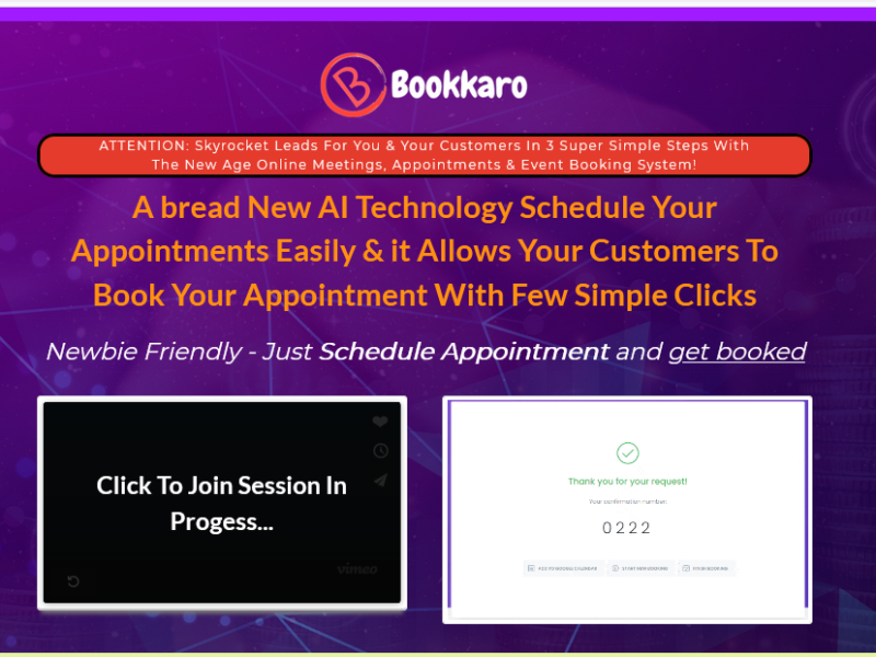 Bookkaro reviews | Appointment Booking System-Bonus demo